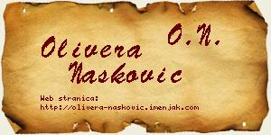 Olivera Nasković vizit kartica